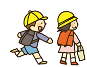 ランドセルを背負った小学生